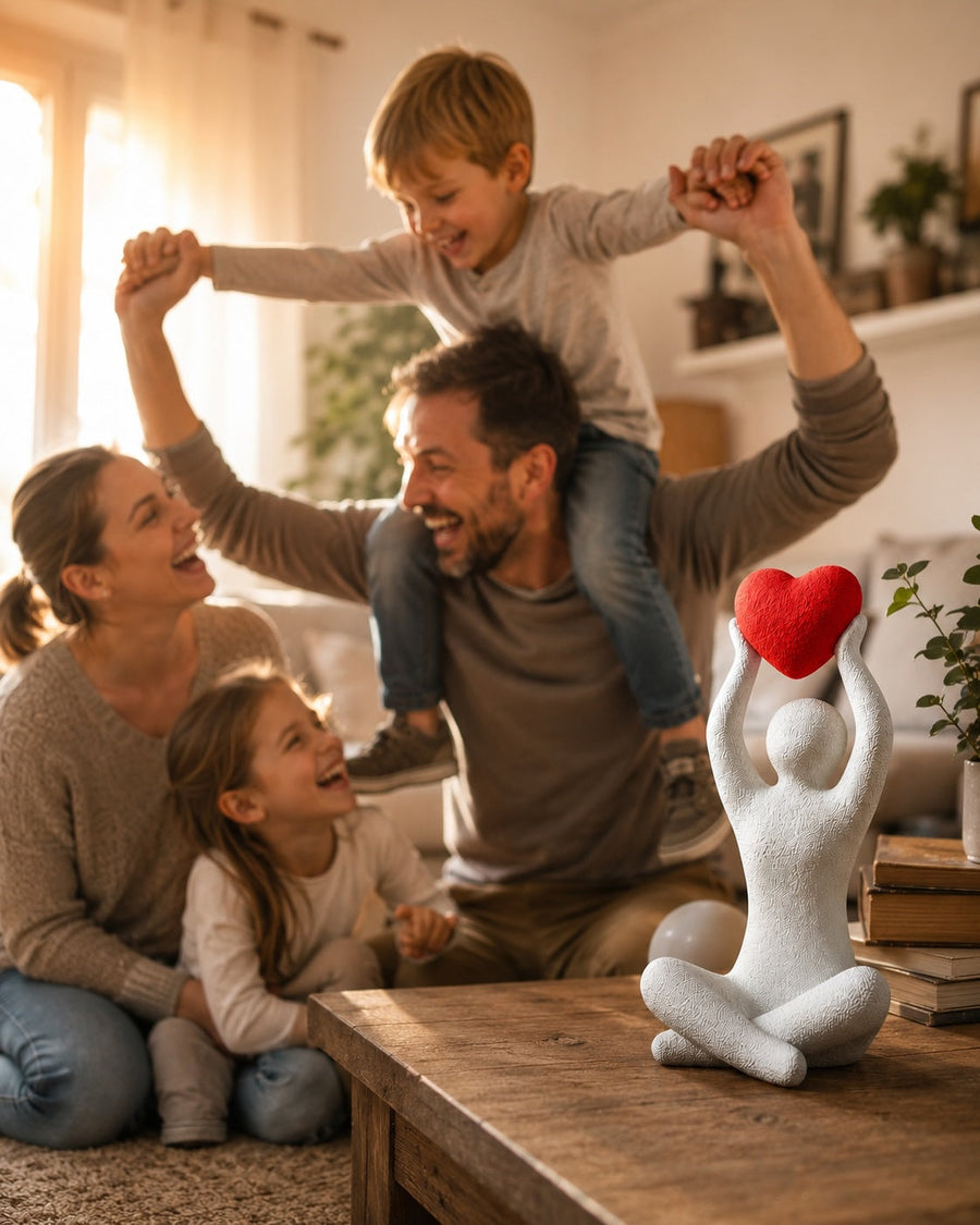 Vatertag-Geschenke von Luminform — Familie mit Skulptur