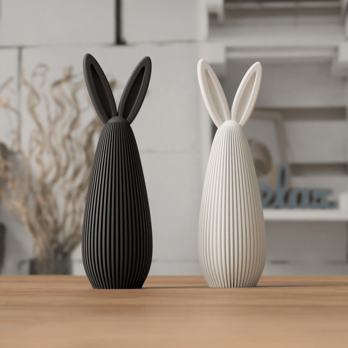 BUNORI – 3er-Set Skulpturaler Hasencharme