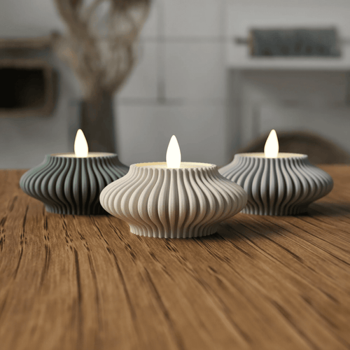 FLAMORA – 3er-Set Organisches Design trifft sanftes Licht