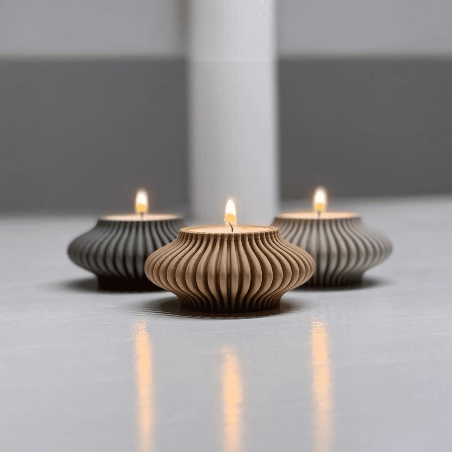 FLAMORA – 3er-Set Organisches Design trifft sanftes Licht