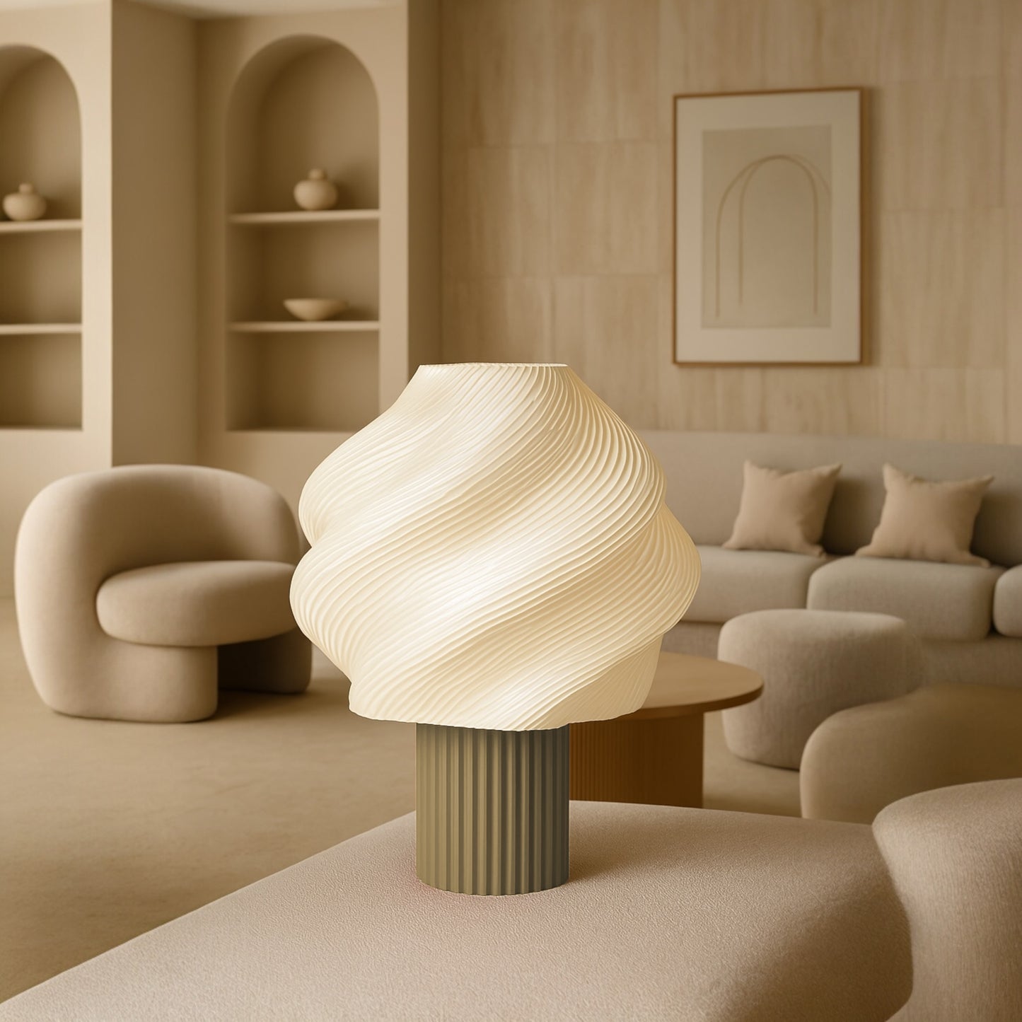 LUMAIRE – Skulpturale Designlampe für warmes, indirektes Licht