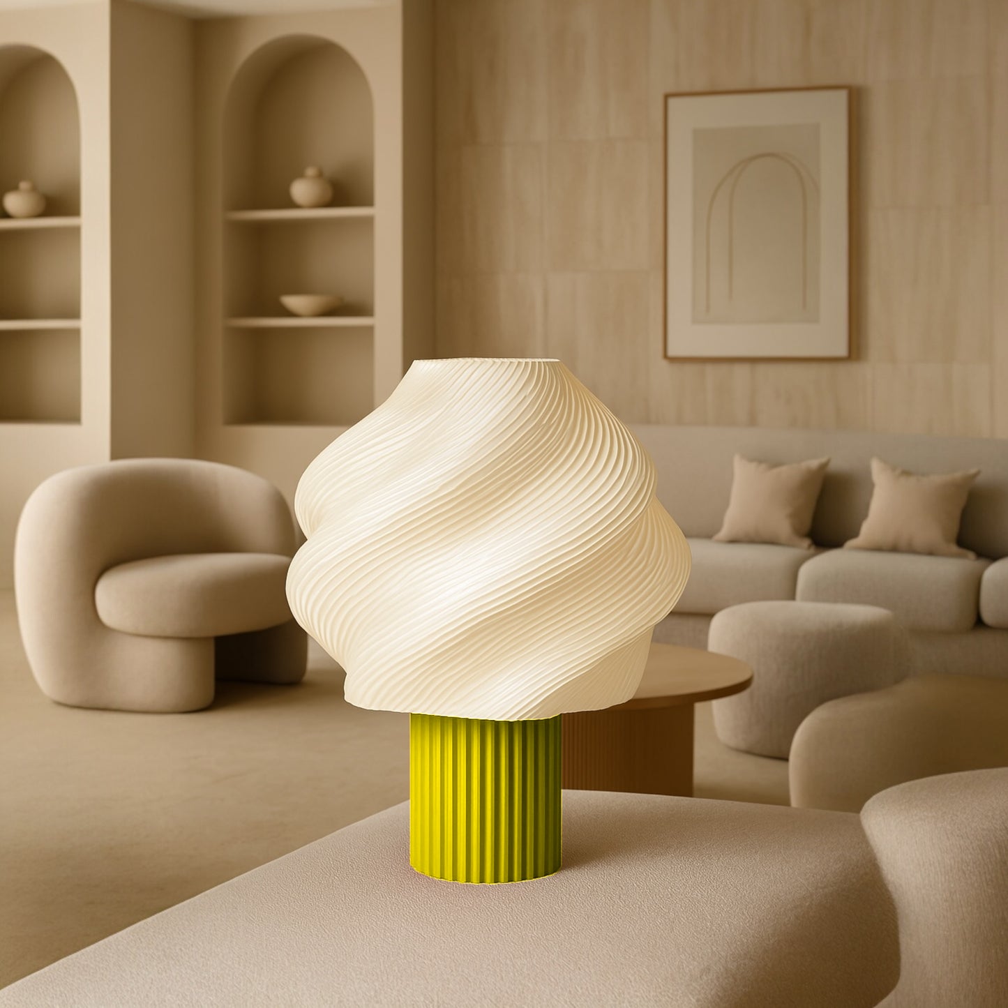 LUMAIRE – Skulpturale Designlampe für warmes, indirektes Licht