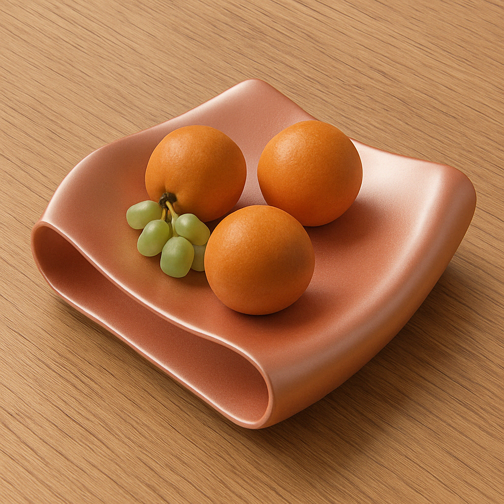 VELA – Organische Obstschale in gewelltem Design